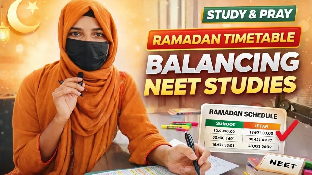 Balancing NEET Prep in Ramadan 🌙 |My Realistic Ramadan Timetable for NEET Aspirants