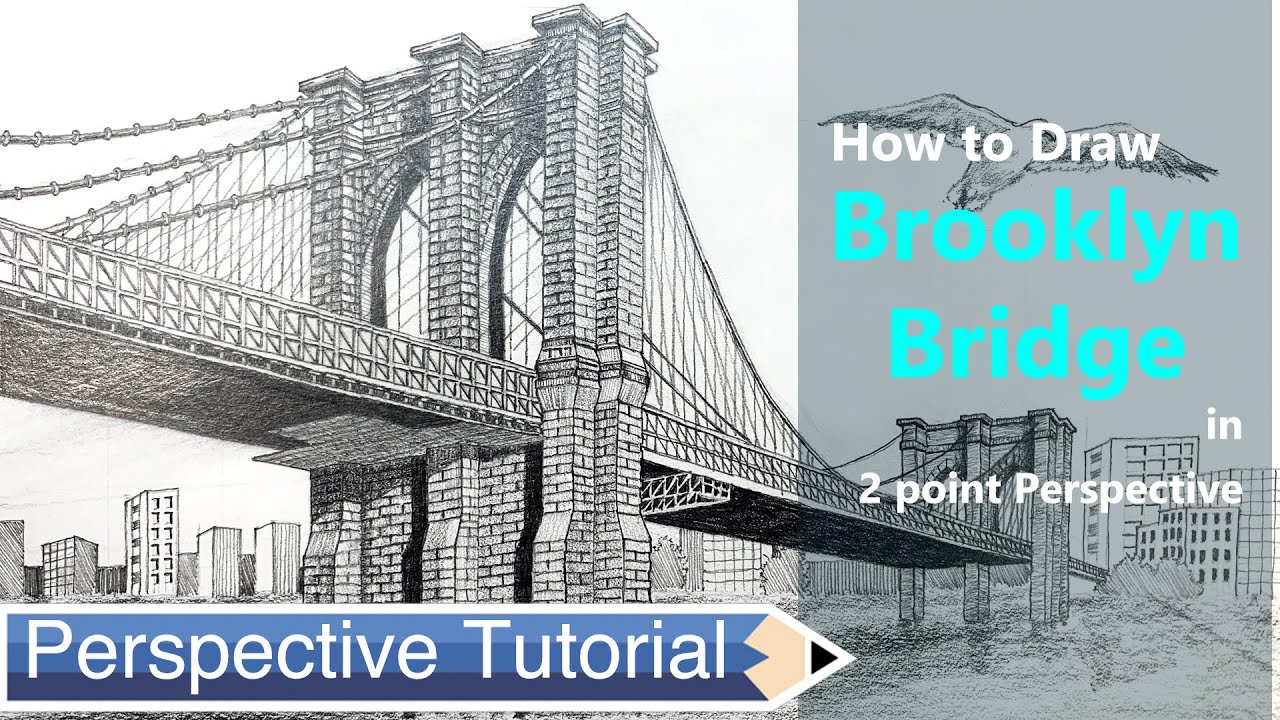 How to Draw the Brooklyn Bridge in Perspective