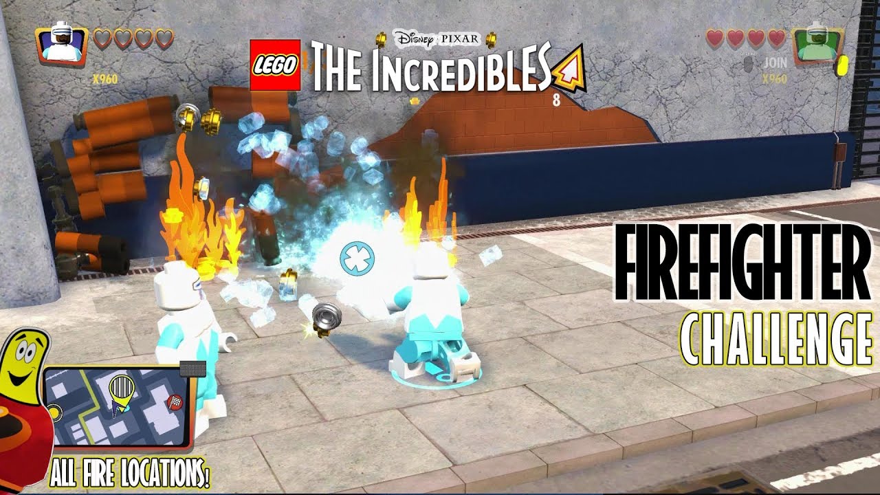 Lego The Incredibles: ИСПЫТАНИЕ пожарного - HTG