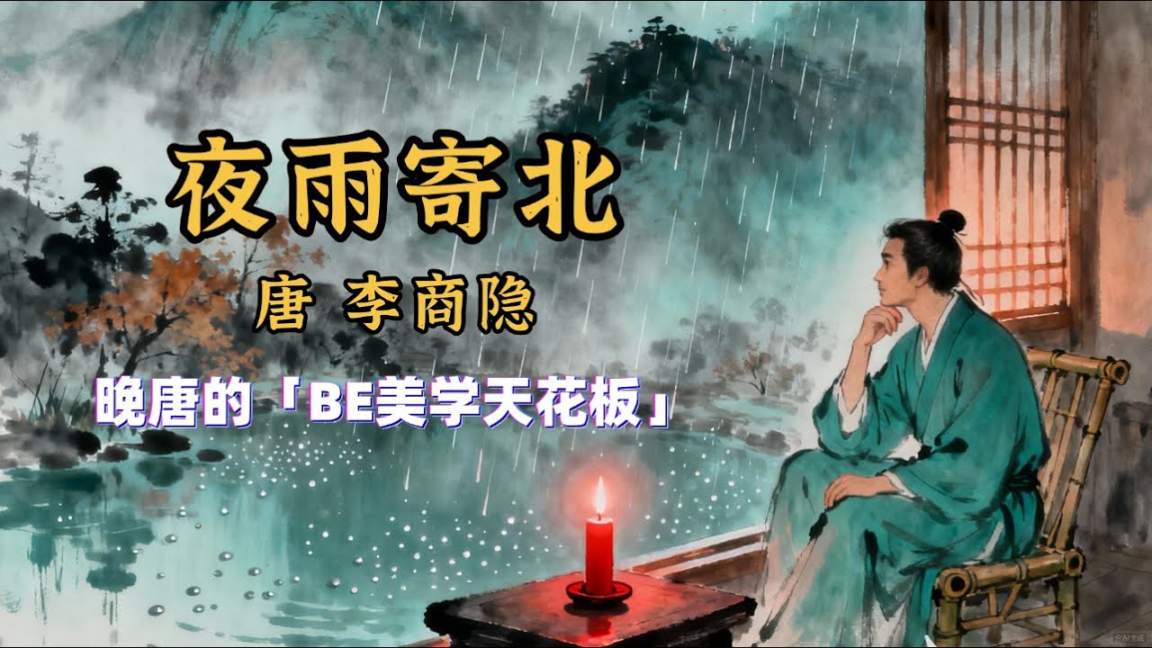 李商隱《夜雨寄北》晚唐的「BE美學天花板」千年前，一場巴山夜雨浸透了中國詩歌史上最溫柔而深澈的思念之淵📜 唐詩 | 兒童兒歌丨兒歌丨童謠丨唐詩300首｜詩詞歌畫｜熊貓閱讀會