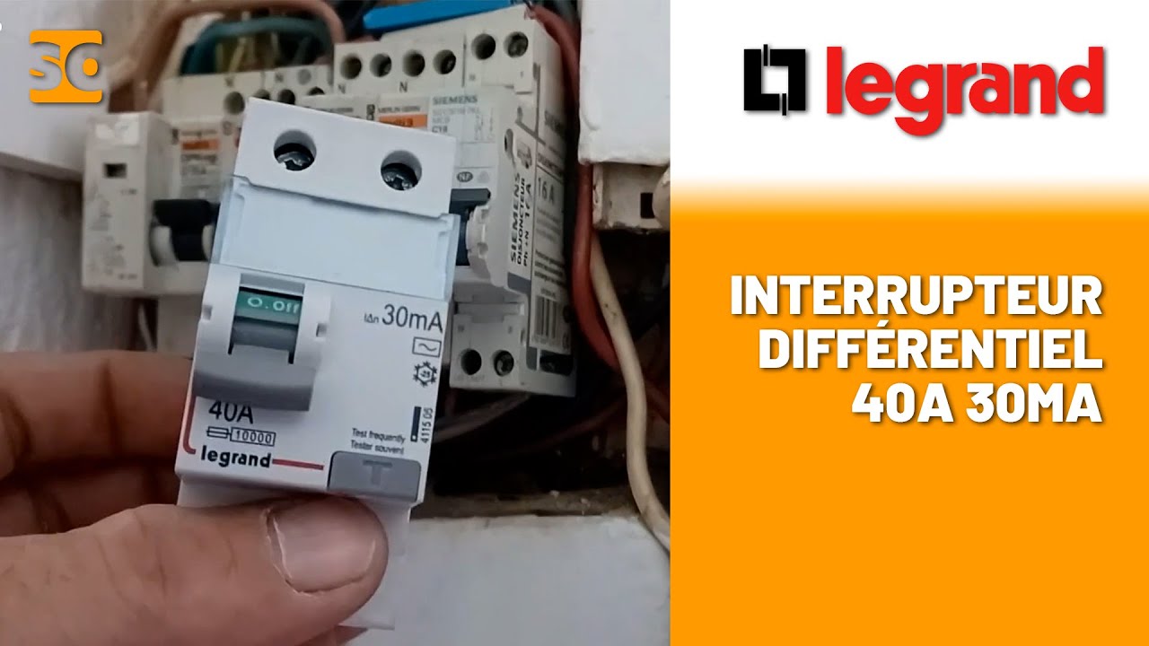 Installation facile de l'Interrupteur différentiel 40A - LEGRAND