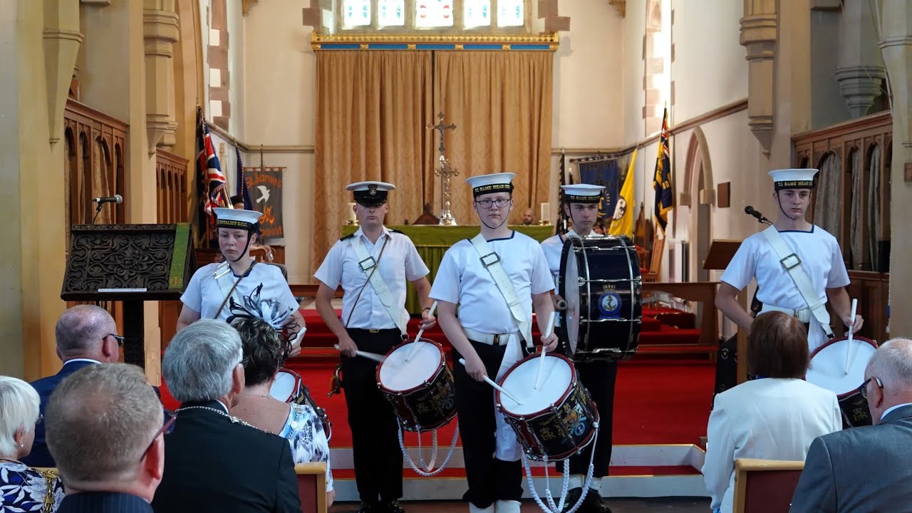 Torpoint Sea Cadets Corps of Drums - Torpoint Civic Parade Service 2025