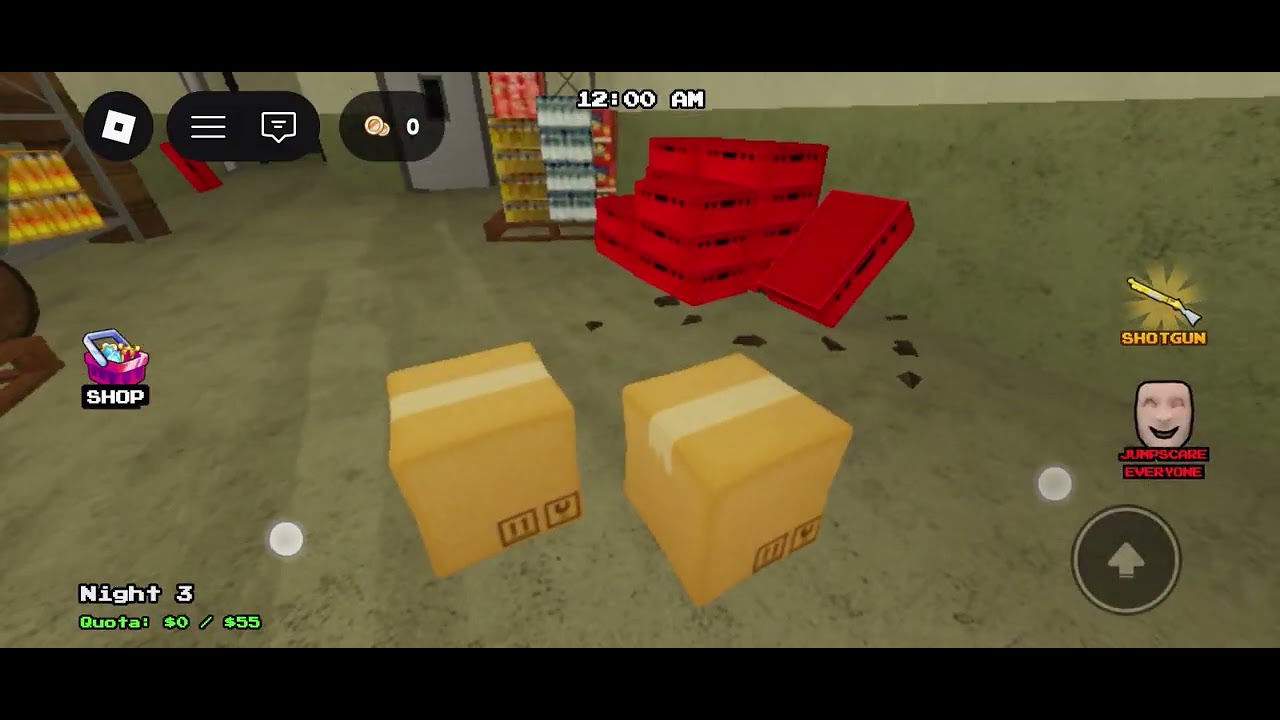 Playing horror game of roblox 