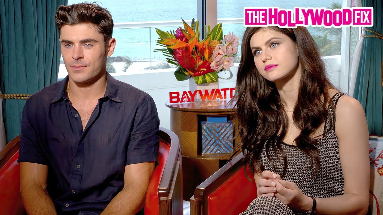 Zac Efron & Alexandra Daddario Speak On What It Was Like Filming 'Baywatch' Together & More In Miami