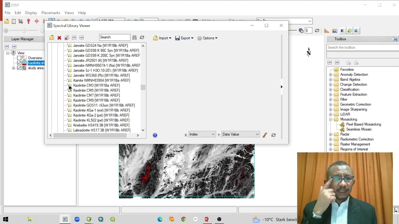 RS lecture 56 how to extract minerals indices from USGS Library 