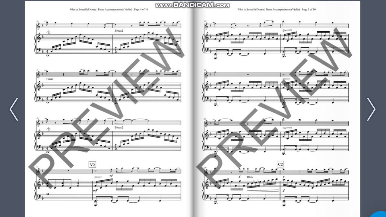 What A Beautiful Name (Violin Solo) [Sheet Music]