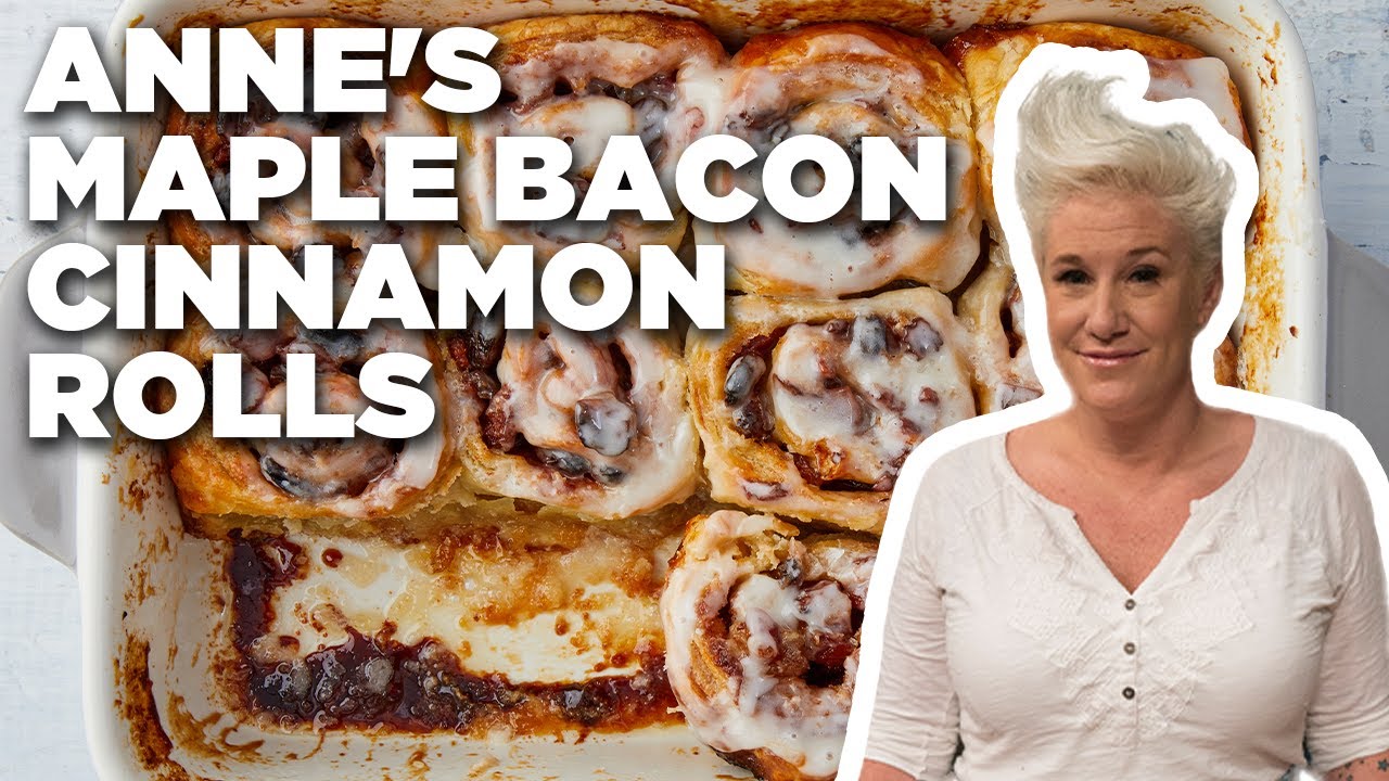 Anne Burrell's Maple Bacon Puff Pastry Cinnamon Rolls | Food Network