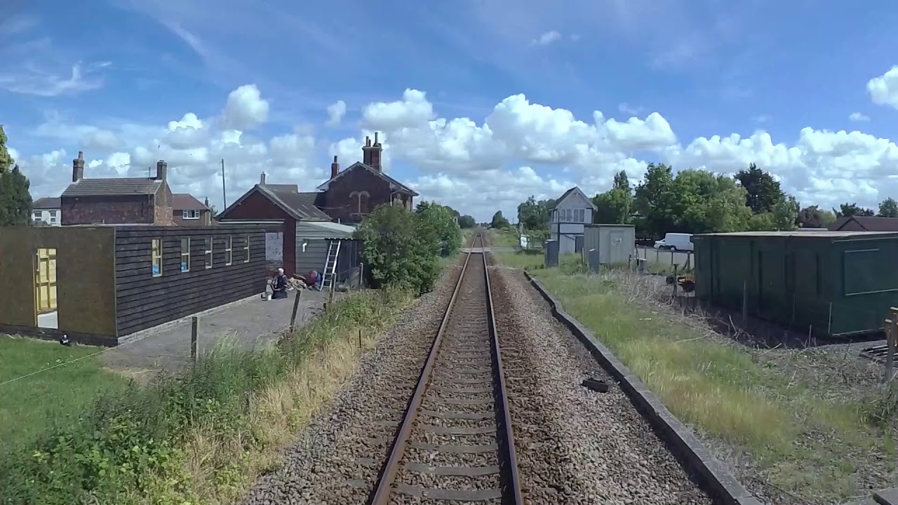 A Train Drivers View. Boston - Skegness, Lincs UK.