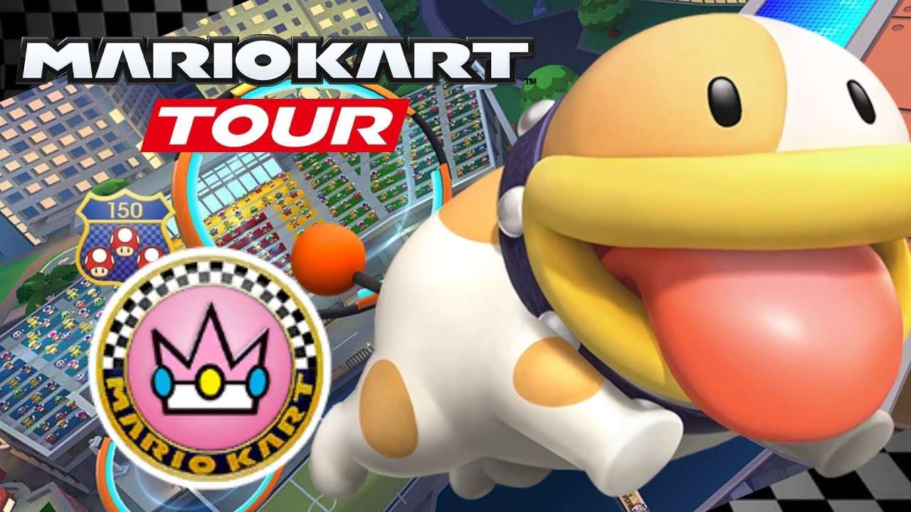 Mario Kart Tour Winter Tour Cat Peach Cup Gameplay 