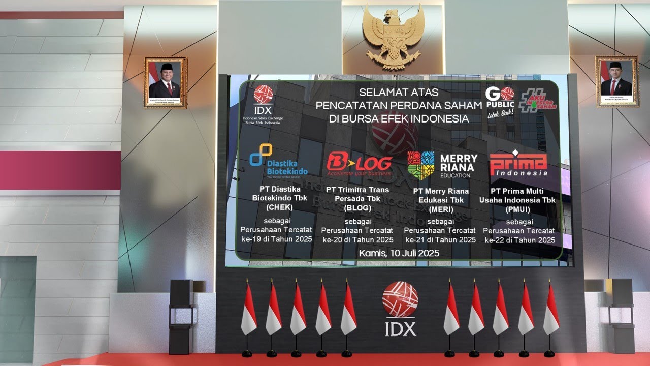 Seremoni Pencatatan Perdana Saham CHEK, BLOG, MERI, & PMUI