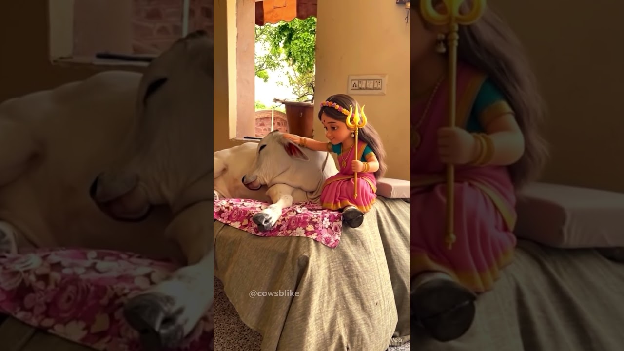 Vrinda kisase baat kr rhi?😍 Navratri Special ❤️ #cowsblike #talkingcow
