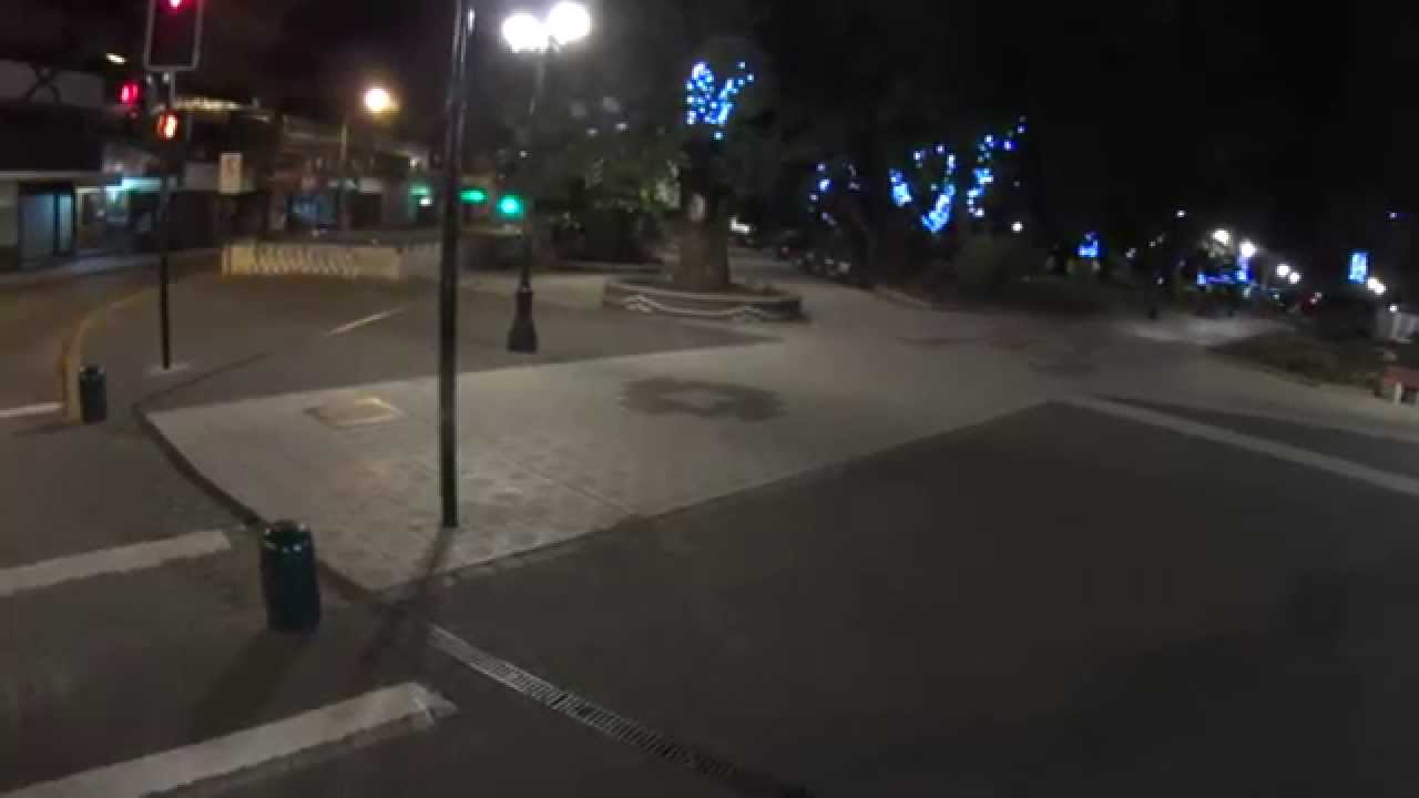 Plaza de Armas de Temuco por la noche, Regi&oacute;n de la Araucan&iacute;a, Chile