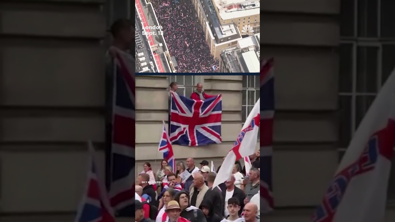 Over 100,000 anti-immigration protesters attend far-right march in London