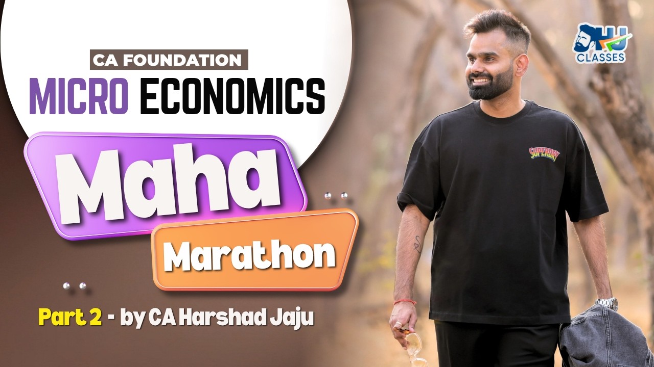 CA Foundation Economics MAHA MARATHON (Micro Eco  - Part 2) | By CA Harshad Jaju