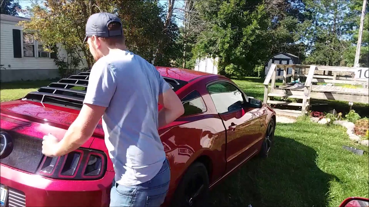 Rear window louver install on 2013 Mustang