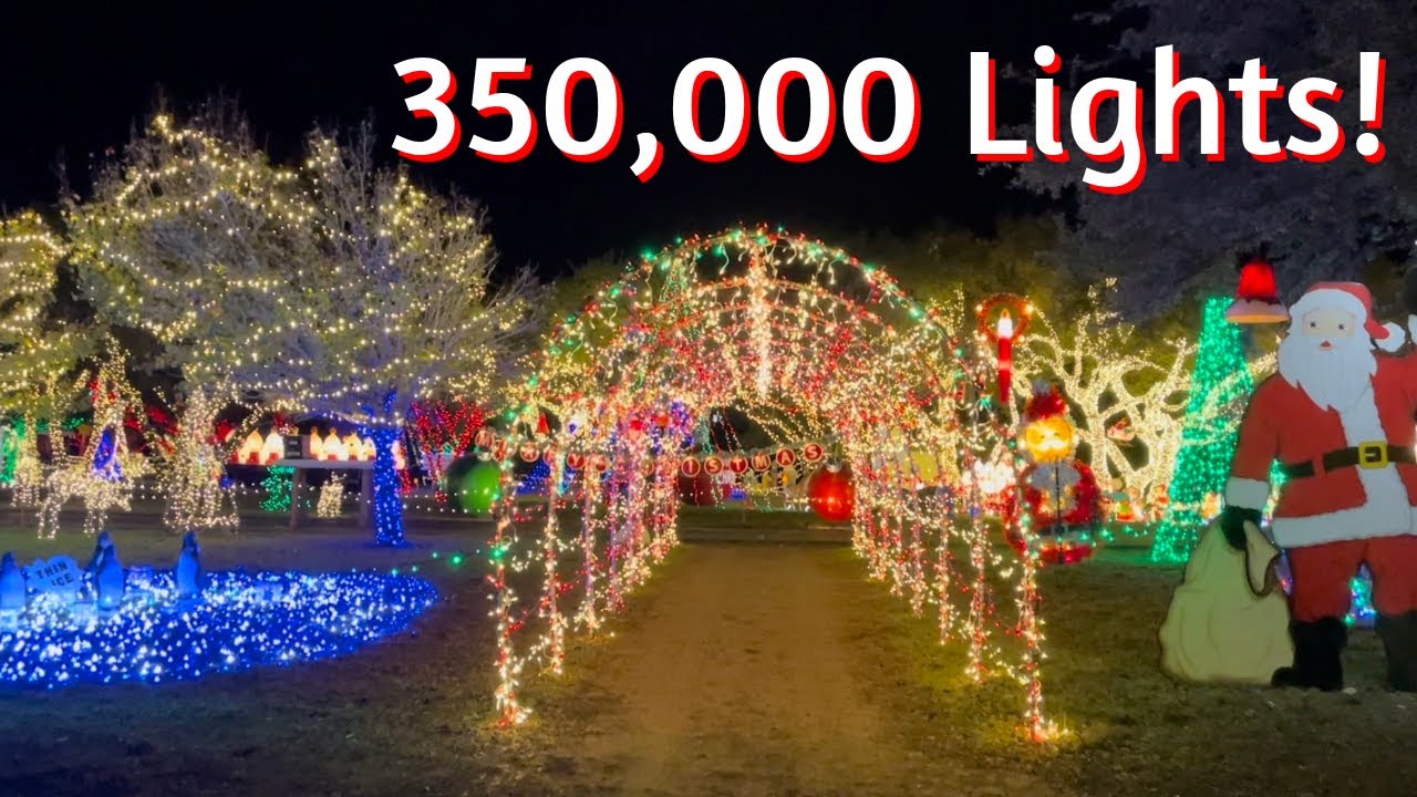 Large Christmas Light Display Walk Thru 2023