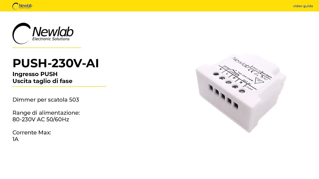 VIDEOGUIDA PUSH-230V-AI Italiano