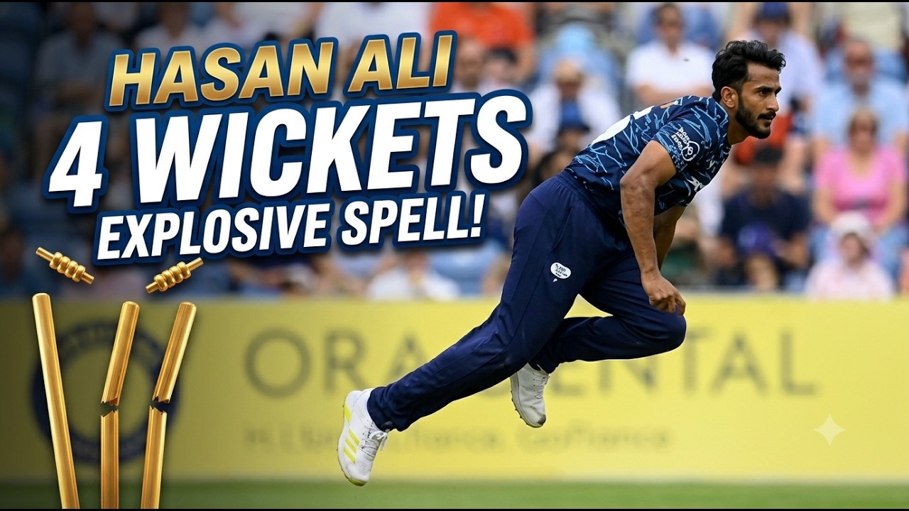 Hasan Ali 4 Wickets Spell in T20 Blast 2026! 🔥 | Faheem Ashraf Brilliant Bowling #replaysixerx