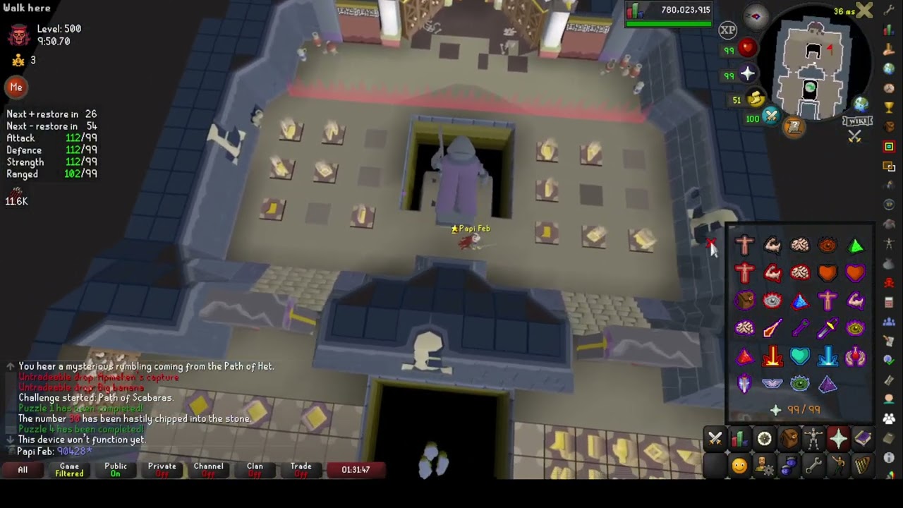 OSRS | ToA 500 Invocation [No Shadow, No Ring, No Red X]