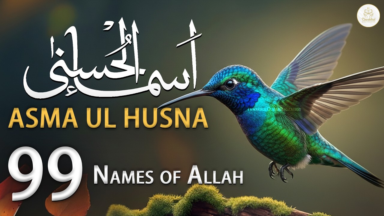 99 Names of ALLAH ASMAUL HUSNA اسماء الله الحسنی in Peaceful Voice By Qari Alaa Aqel