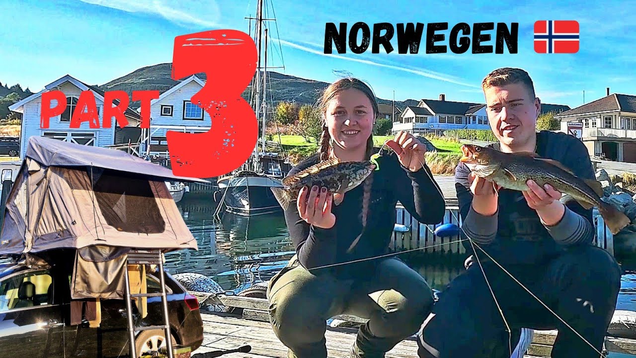 Angel-& Road Trip Abenteuer in Norwegen 🇳🇴 Part 3 | Angeln 🎣 Outdoor 🌲 Camping 🏕️ Dachzelt