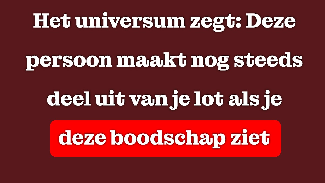 Het universum zegt: Deze persoon hoort nog steeds bij jouw lot | Carl Jung