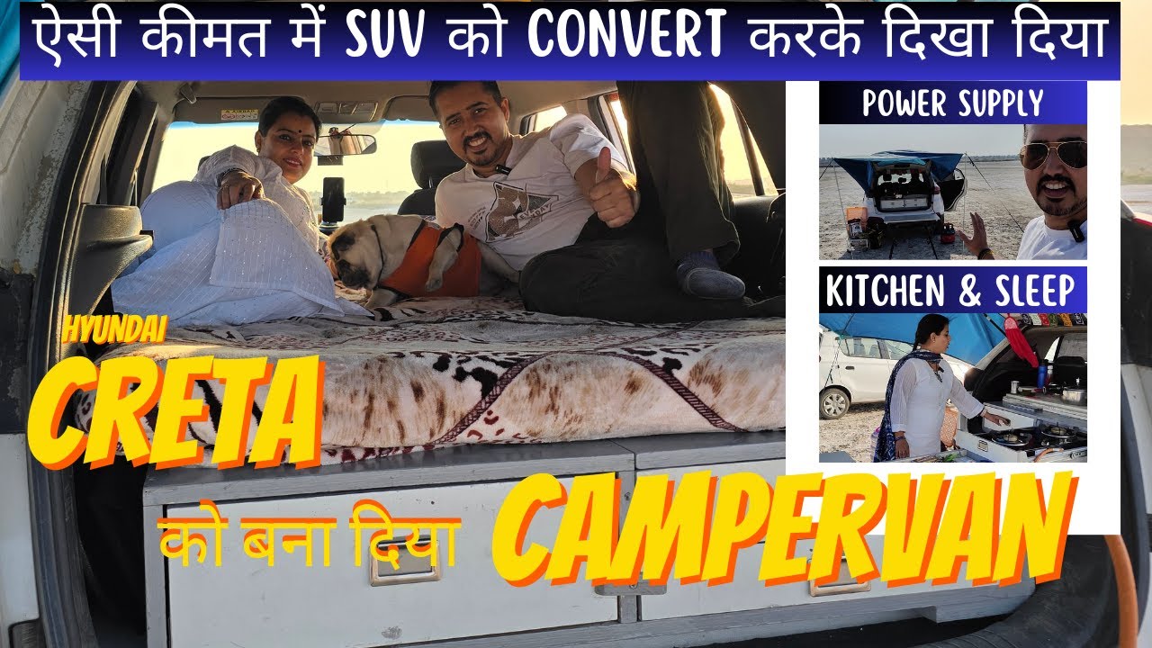 Hyundai Creta Campervan | Kitchen & Sleeping - Complete info | 
