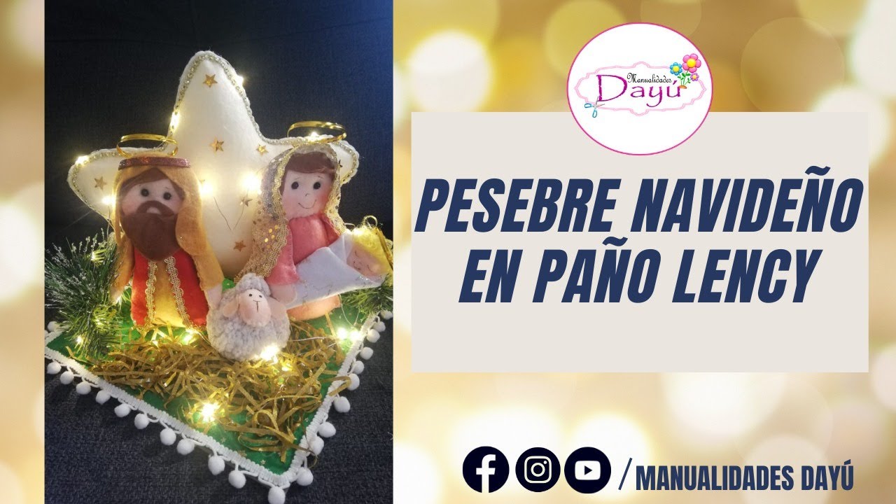 Pesebre, nacimiento navide&ntilde;o, Pa&ntilde;o Lency + Moldes de Regalo-Navidad🎄 manualidades2020-🎄🌟