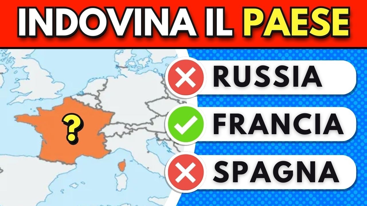 Indovina il Paese sulla Mappa 🌍 Quiz di Geografia