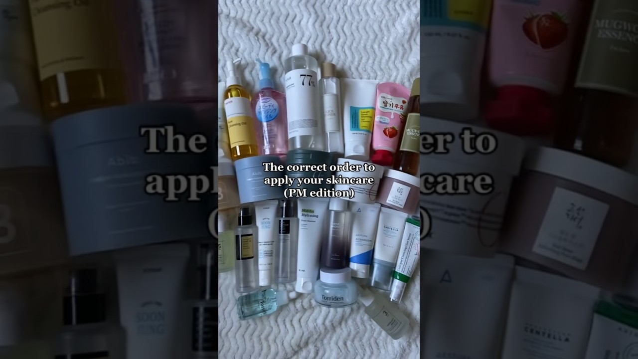 Correct order to apply your PM skincare routine 🌙