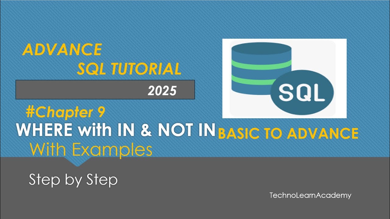 MS SQL where clause with IN and NOT IN Operator | Learn How to use the IN and NOT IN Operator