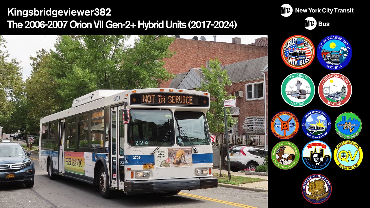 MTA NYC Transit & MTA Bus Co: The 2006-2007 Orion VII 2nd Generation+ Hybrid Units (2017-2024)