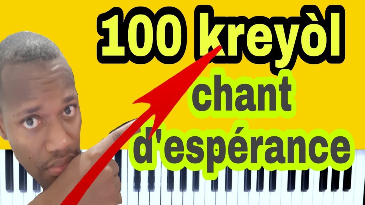 koman jwe 100 créole chant  d'espérance lè jezi mouri sou  kalvè sou   piano?