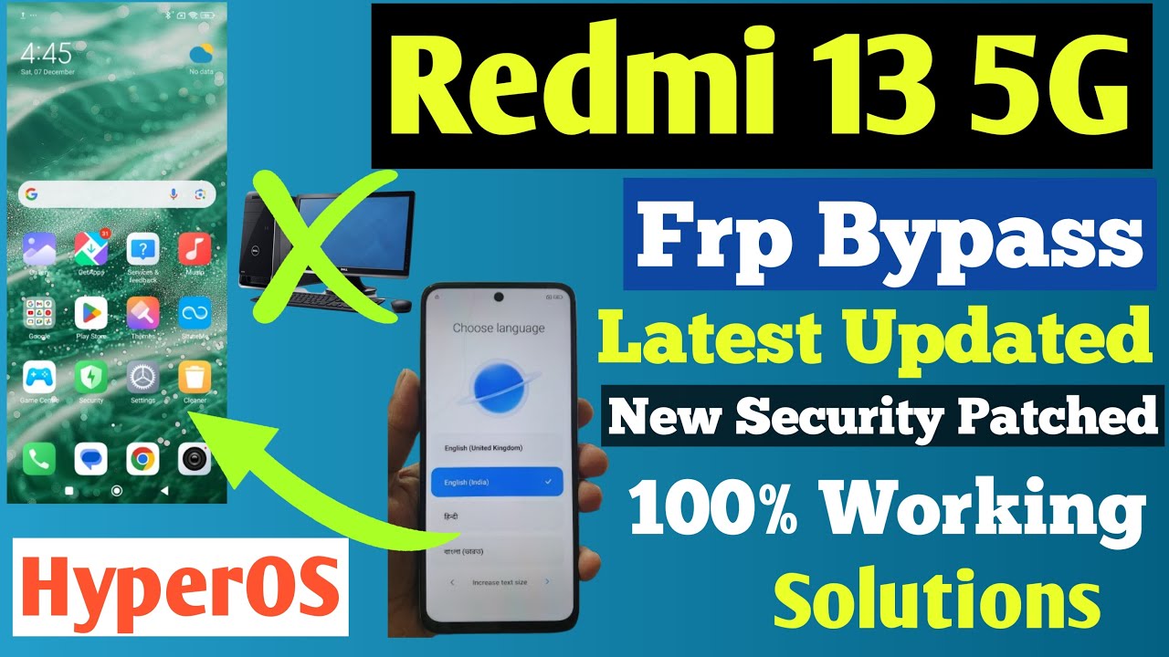 Redmi 13 5G FRP Bypass HyperOs | Open Setting Fix | Dial Emergency Call Fix | Final Method 100% Work
