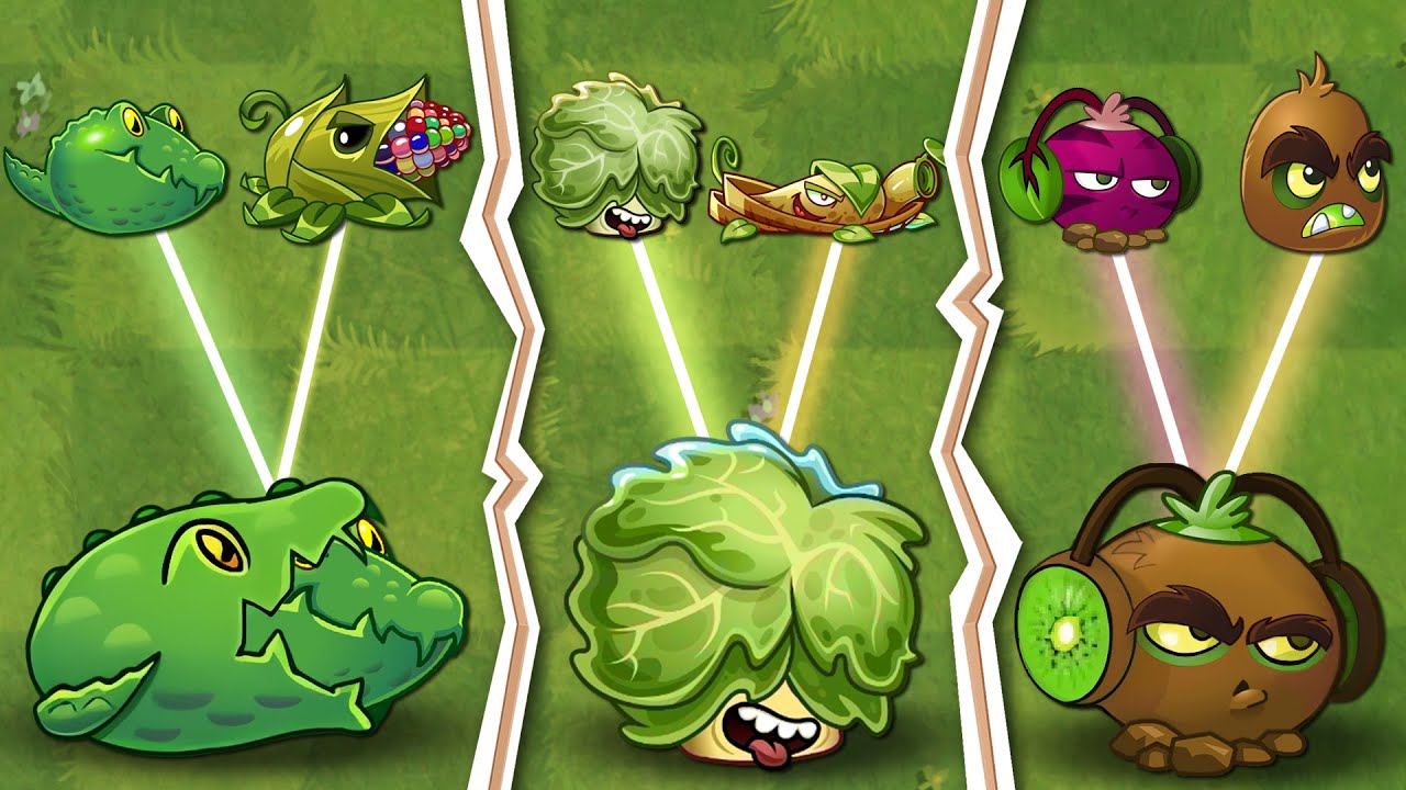 Guaco-popper, Aqua-lettuce, and Phat Beast.  Hybrids in PvZ 2 just like PvZ Fusion (Part 8)