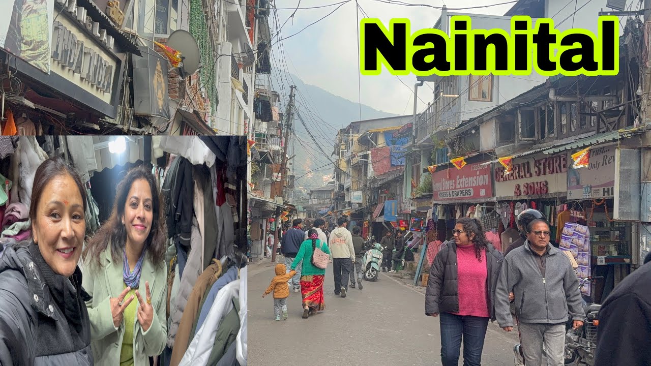 Nainital Weather & Weekend crowd आज थोड़ा बाजार घूमते हैं,काफी ठंड है #nainital #weather #market 