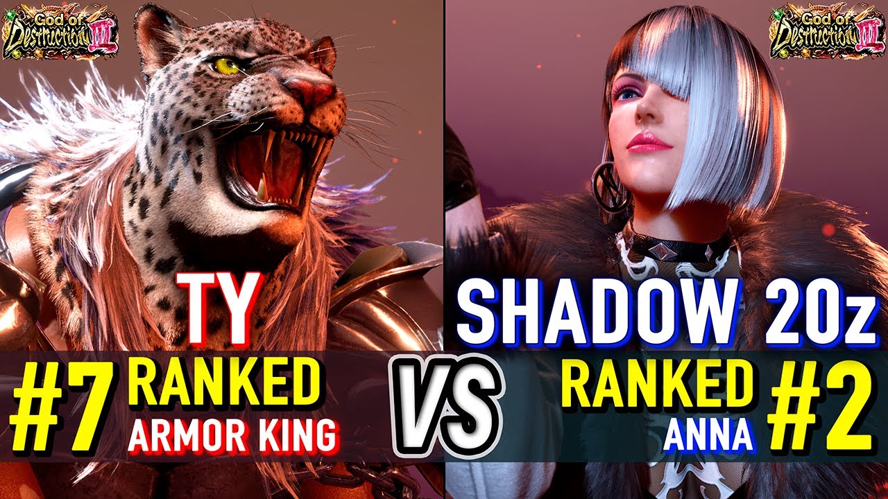 T8 🔥 TY (#7 Ranked Armor King) vs SHADOW 20z (#2 Ranked Anna) 🔥 Tekken 8 High Level Gameplay