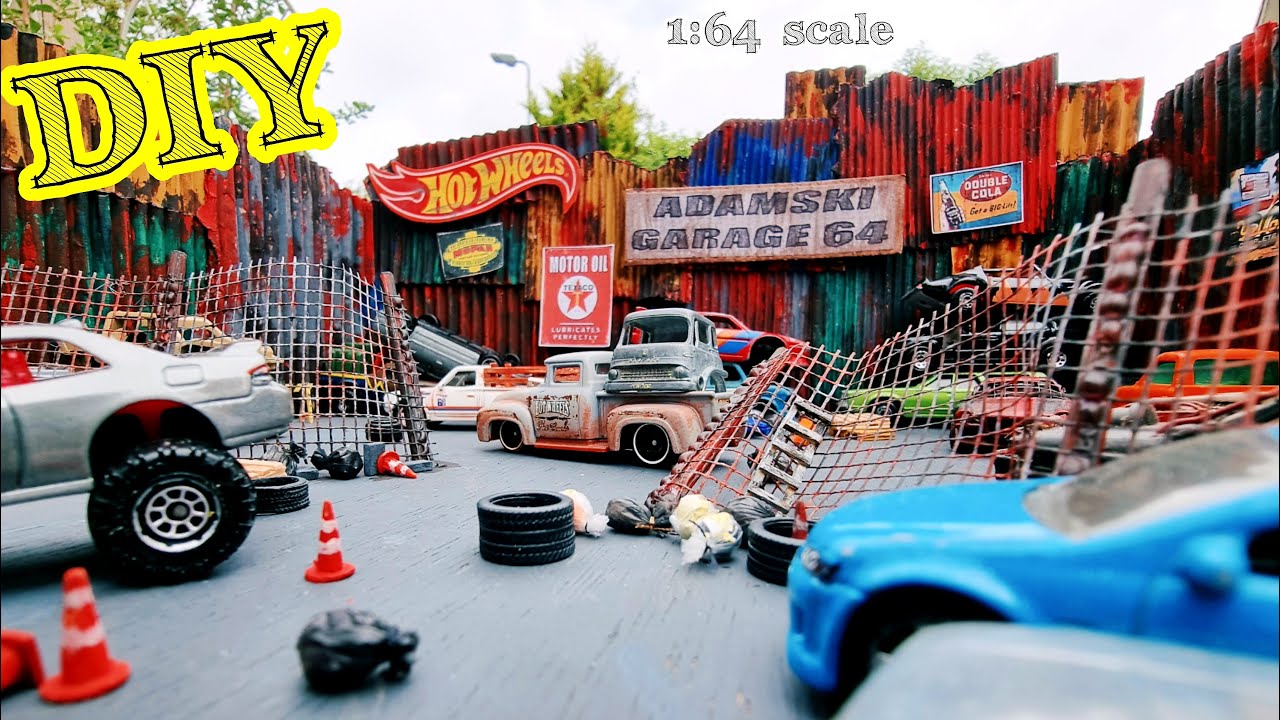 DIY Junkyard scrap yard for Hot Wheels abandoned car lot diorama 1:64