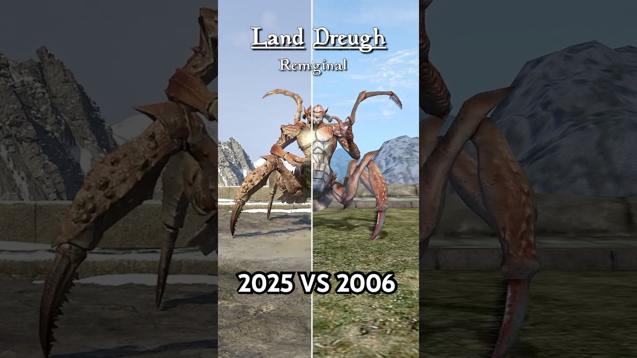 Oblivion Remastered - Creature Comparison PT. 1 #oblivionremastered #gaming #shorts #comparison
