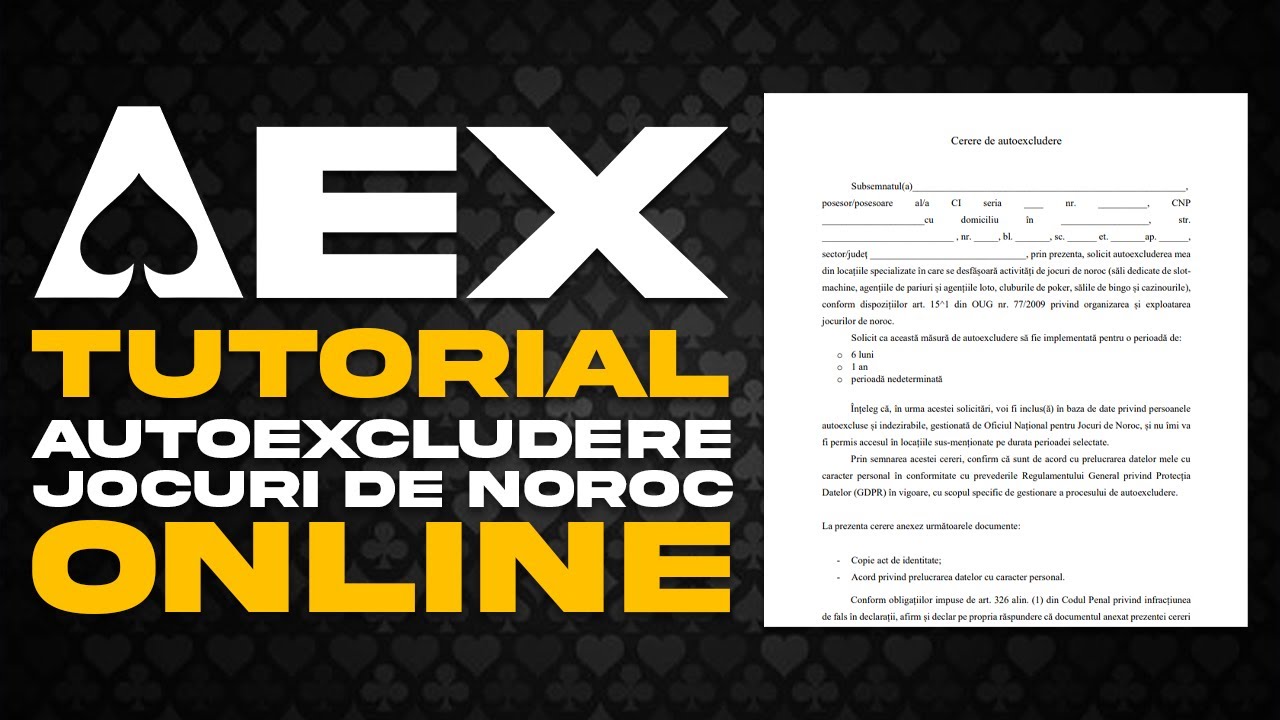 Tutorial ONJN cum sa te autoexcluzi ONLINE de la toate cazinourile si alte jocuri de noroc