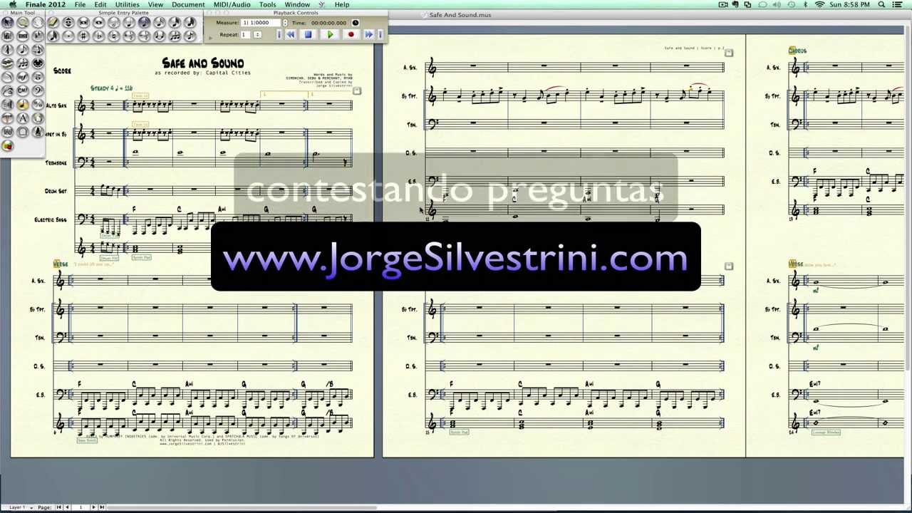 Da Capo, Dal Segno, Coda, Fine y Más en Finale 2012 - 2014 // Jorge Silvestrini