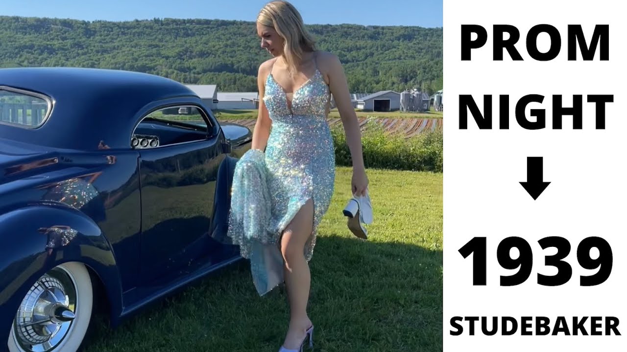 Arriving to prom in the custom 1939 Studebaker Commander