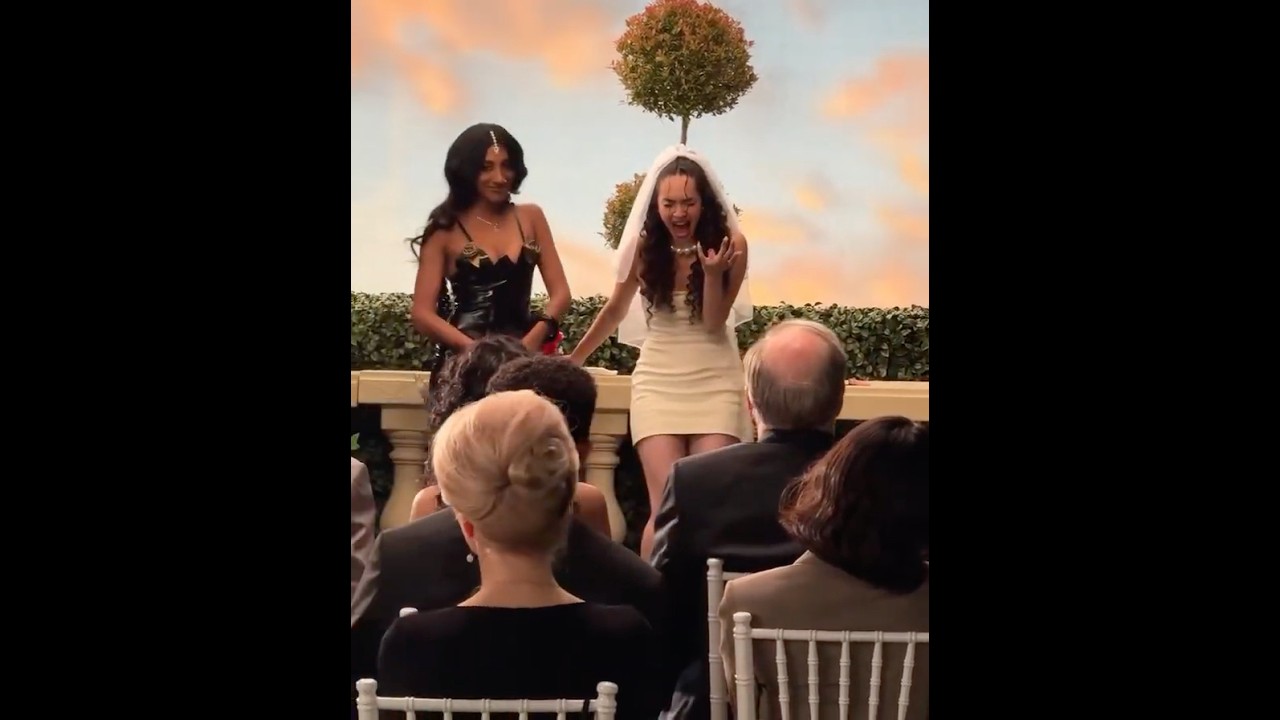 Daniela losing her finger BTS with Lara 🪓😂 on set of the Gabriela music video | KATSEYE