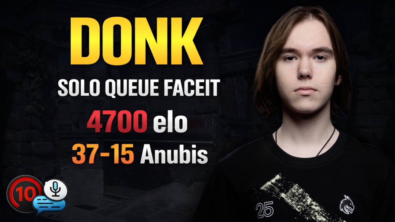 donk PLAYS FACEIT LVL 10 Anubis (37-15) DONK Highlights! CS2