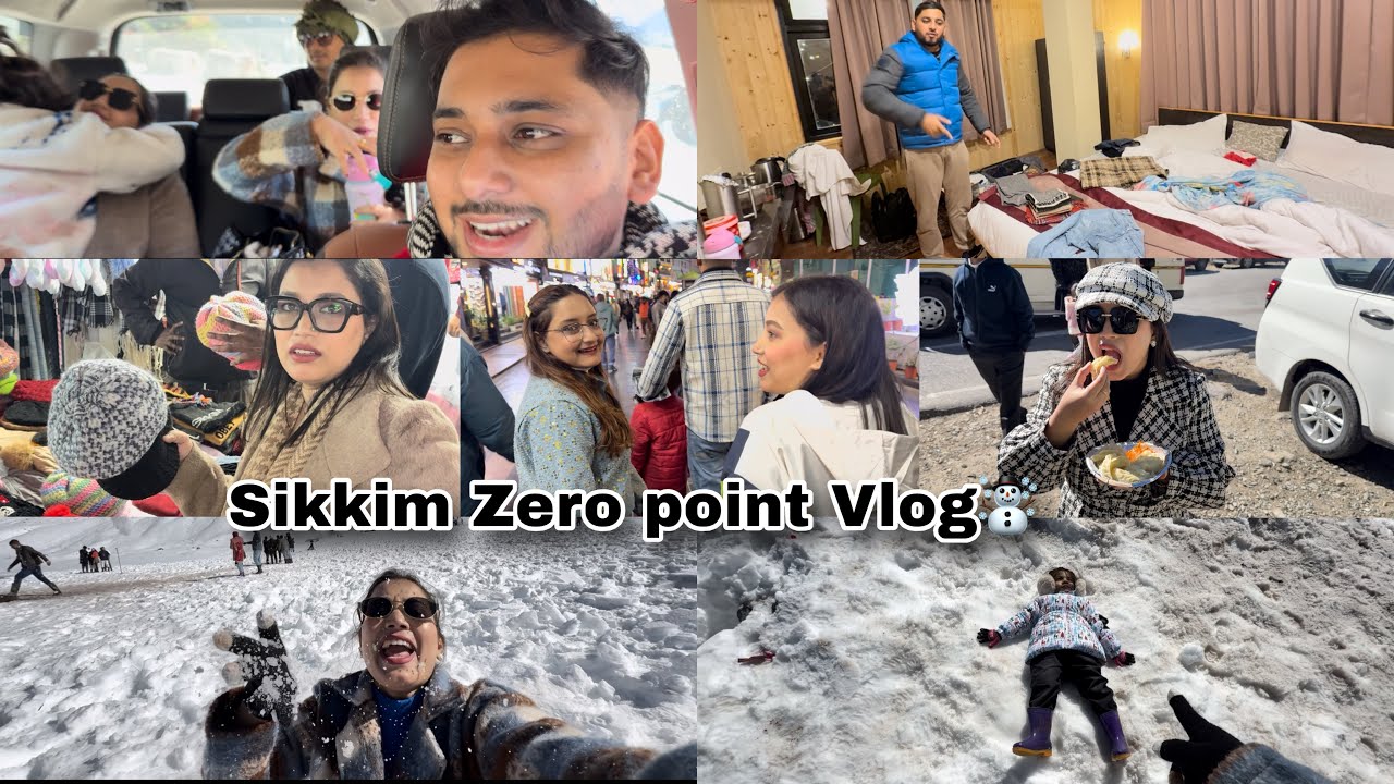 Life mai paheli baar snow dekha☃️ Sikkim Zero Point mai sab ne kia itna masti😍