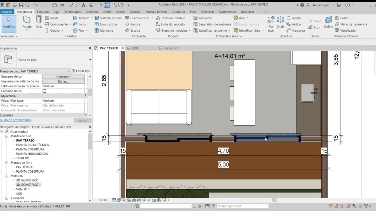 Aula 3 -  Jornada Revit -  Render  de fachada de casa com alta qualidade com o Revit