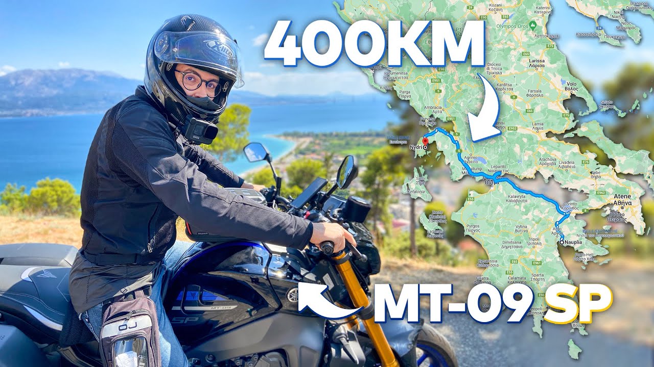 400KM in MOTO con la YAMAHA MT 09 SP - VIAGGIO in MOTO in GRECIA