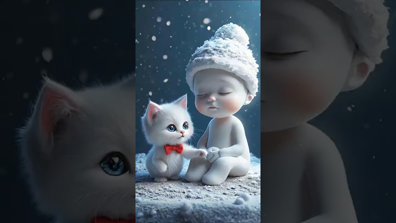 Forgotten Love in the Snow: The Solitude and Loyalty of a Little White Kitten ❄️🐱 #catstory