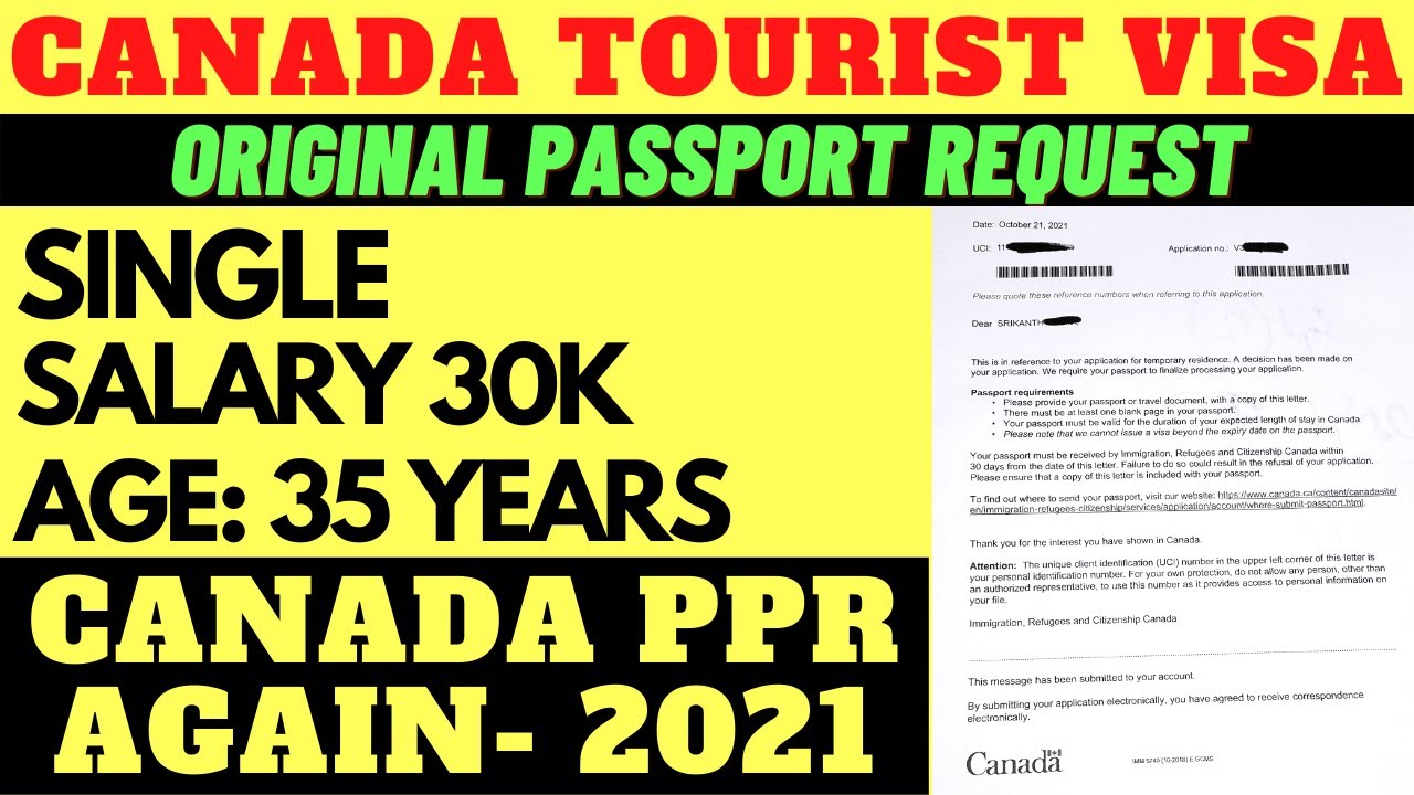 canada tourist visa PPR
