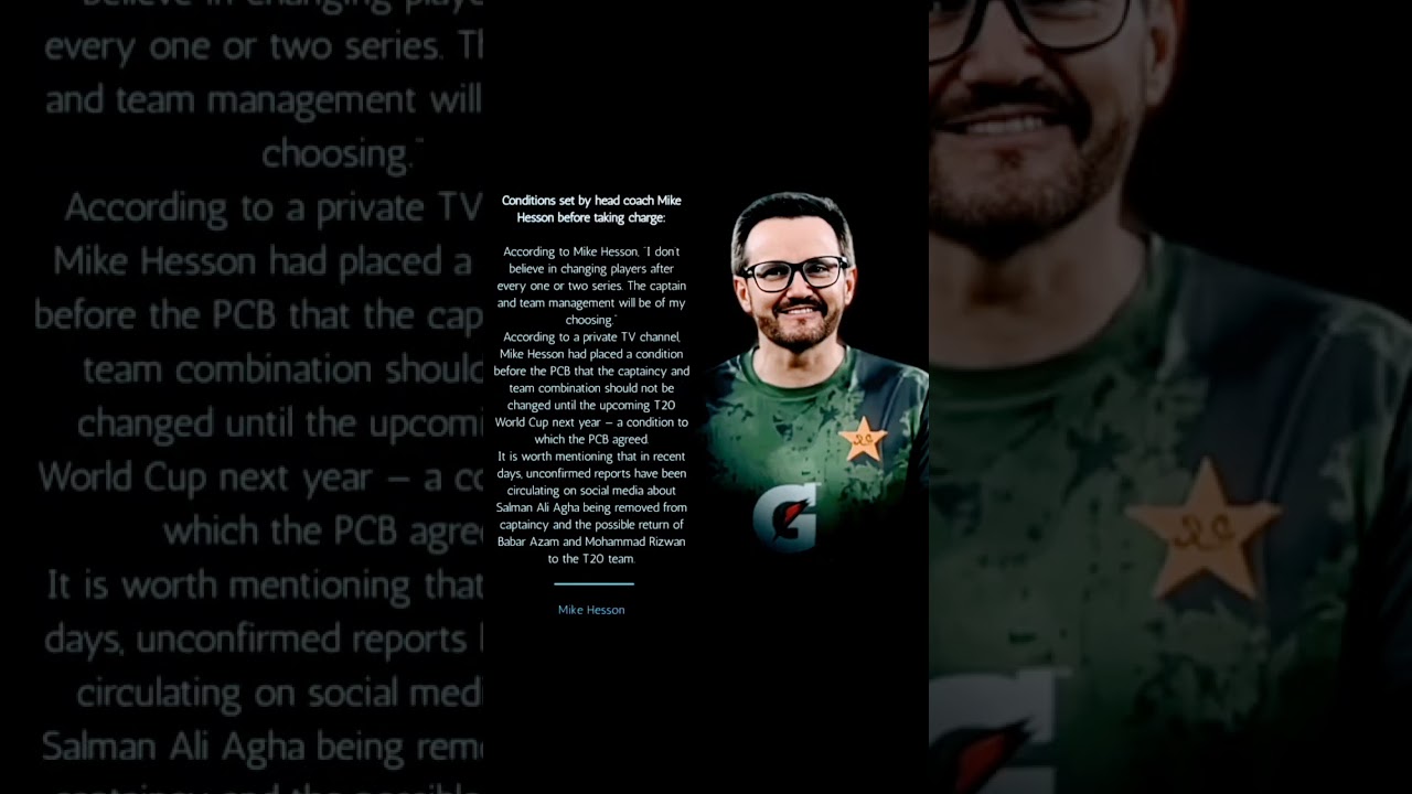 Conditions set by head coach Mike Hesson before taking charge with Pakistan #mikehesson #pakistan